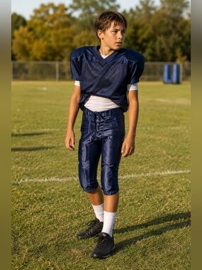 Champro Youth Medium Navy Football Practice Pants Lace-Up (10-12)
